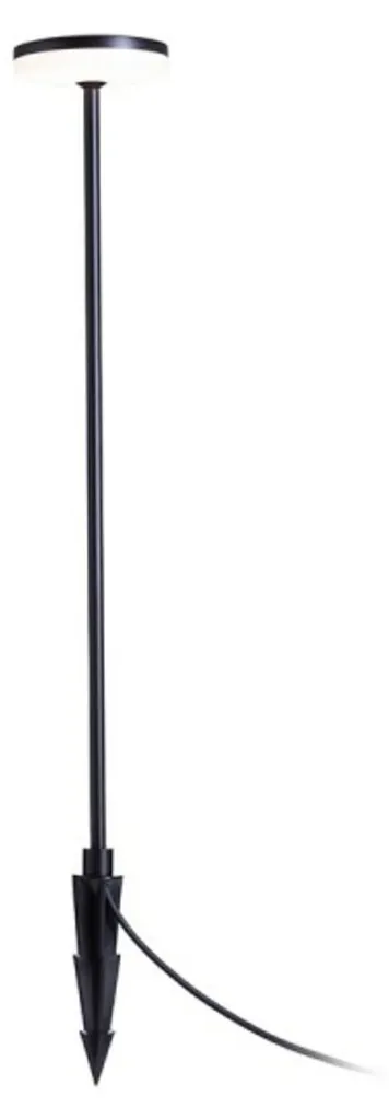 Potelet LED extérieur IP54 noir mat pour balisage de jardin 80cm