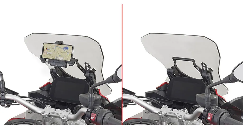 Barre transversale Givi FB5137 support smartphone pour bulle de moto