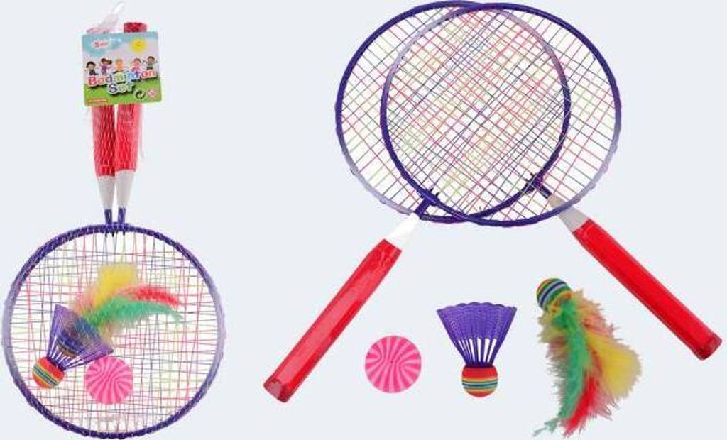Kinder Federballset 2 Schläger 44cm 1Feder/1Soft Produktbild 