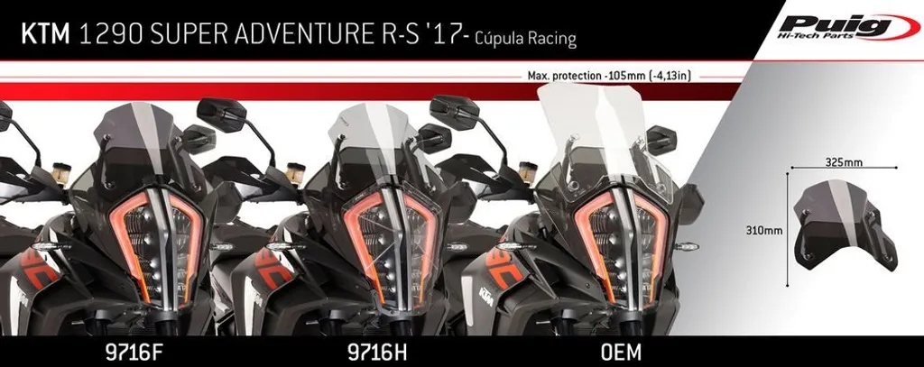 Bulle PUIG Sport Crystal Haute Résistance pour KTM Super Adventure S/R - 3