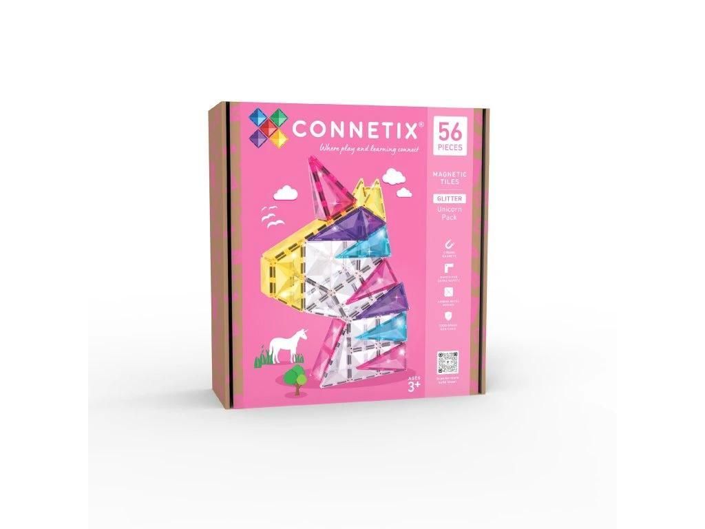 Connetix Tiles Unicorn - Magnetset mit Glitzer