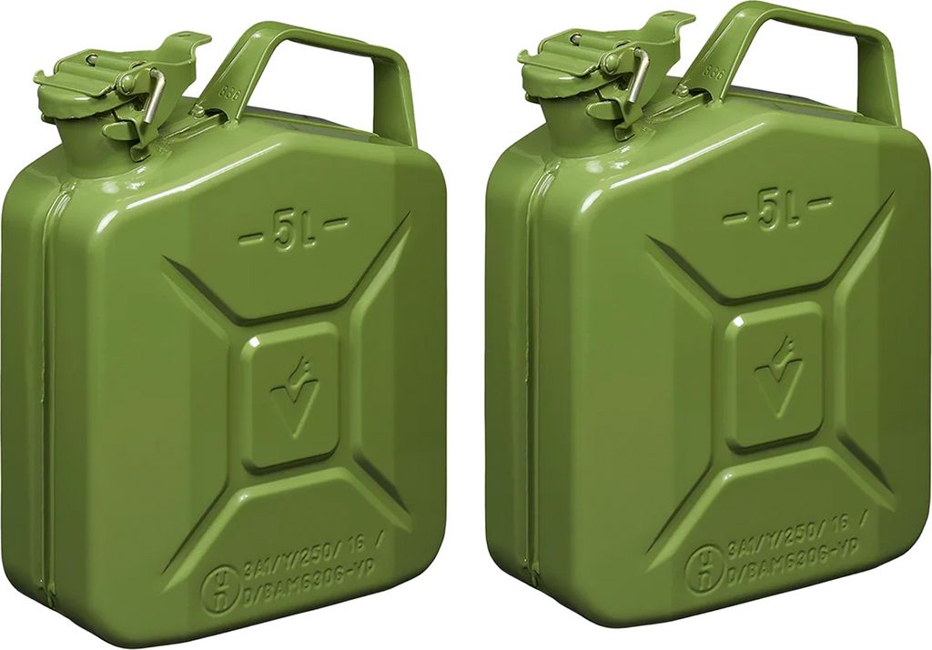 2x Kraftstoffkanister 5L Metall Diesel Benzinkanister Reserve Camping