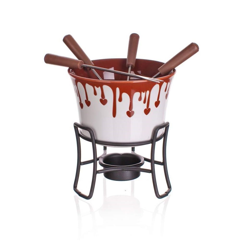 BANQUET Service à fondue au chocolat CHOCO DARK, 6 pièces Image du produit 
