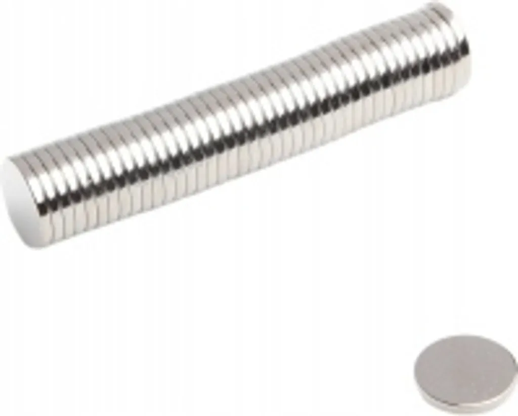 Fixation invisible avec l'aimant néodyme 12x1,5 N45 MW - Lot de 200