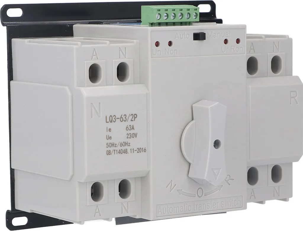 Inverseur de source automatique 63A double alimentation 230V 2 pôles
