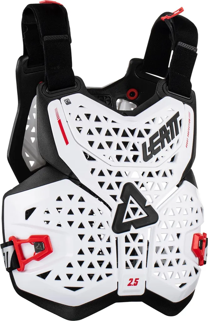 Protection Poitrine Motocross Leatt 2.5 Blanche pour Pilote Junior et Adulte