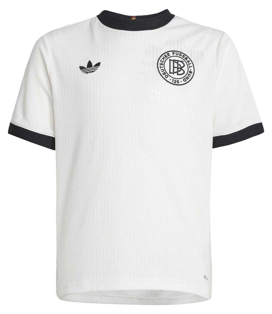 Adidas - Fußball Trikot für Kinder, 125-Jahrjubiläum GT16580 (128) (Weiß/Schwarz)