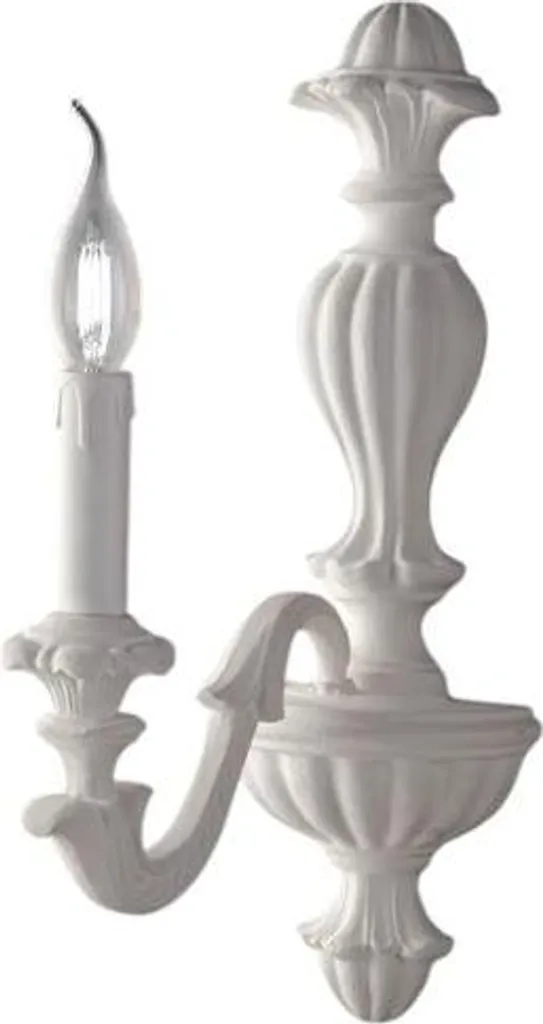 Applique murale bois blanc Leonardo : luminaire chic pour murs sombres