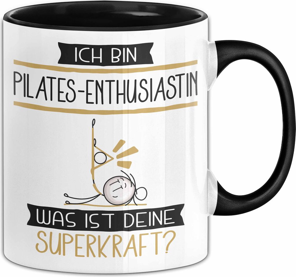 Pilates-Enthusiastin Geschenk Tasse Ich Bin Produktbild 