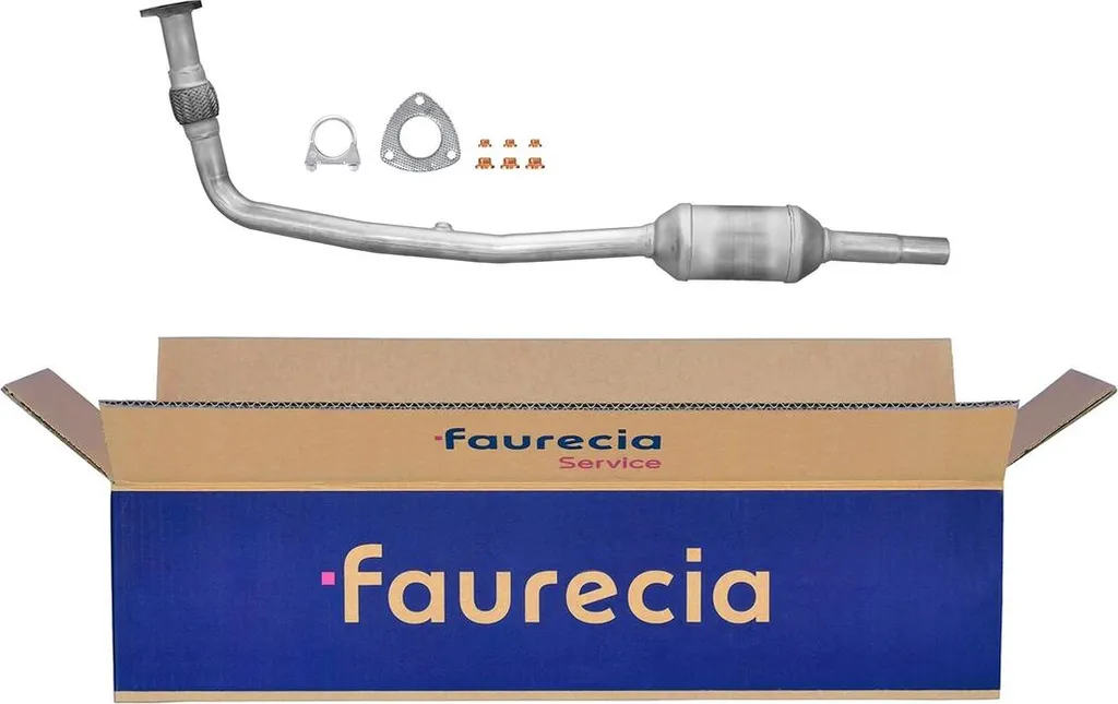 Catalyseur Euro 2 FAURECIA en inox avec accessoires pour moteur Polo
