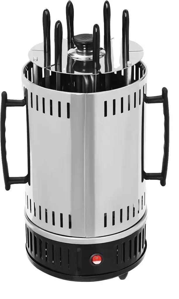 Gril vertical à rotation automatique inox pour une cuisine sans gras