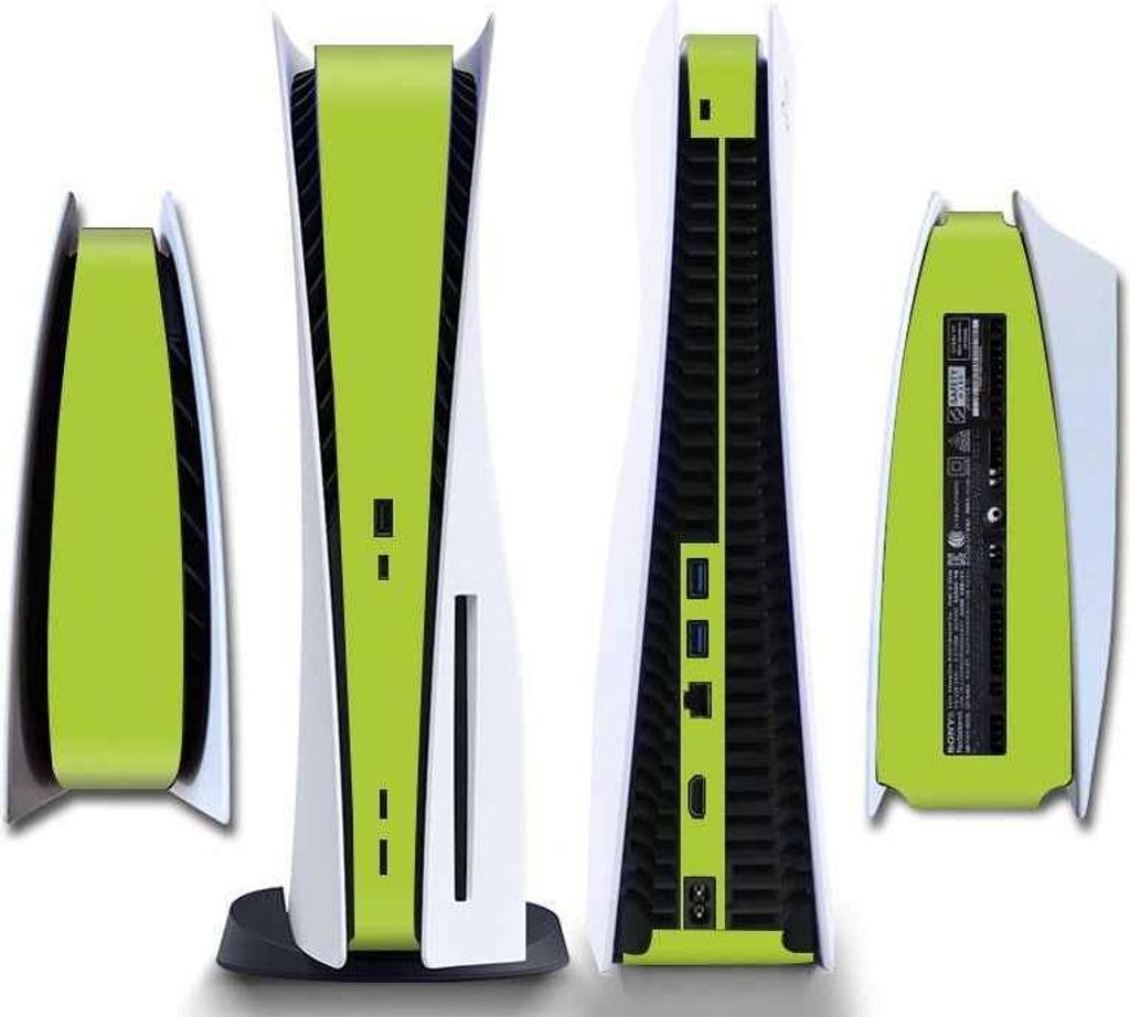 Konsolen-Aufkleberstreifen für PS5, PlayStation 5 – Performance-Gaming-Skin – Schutzzubehör – Grün