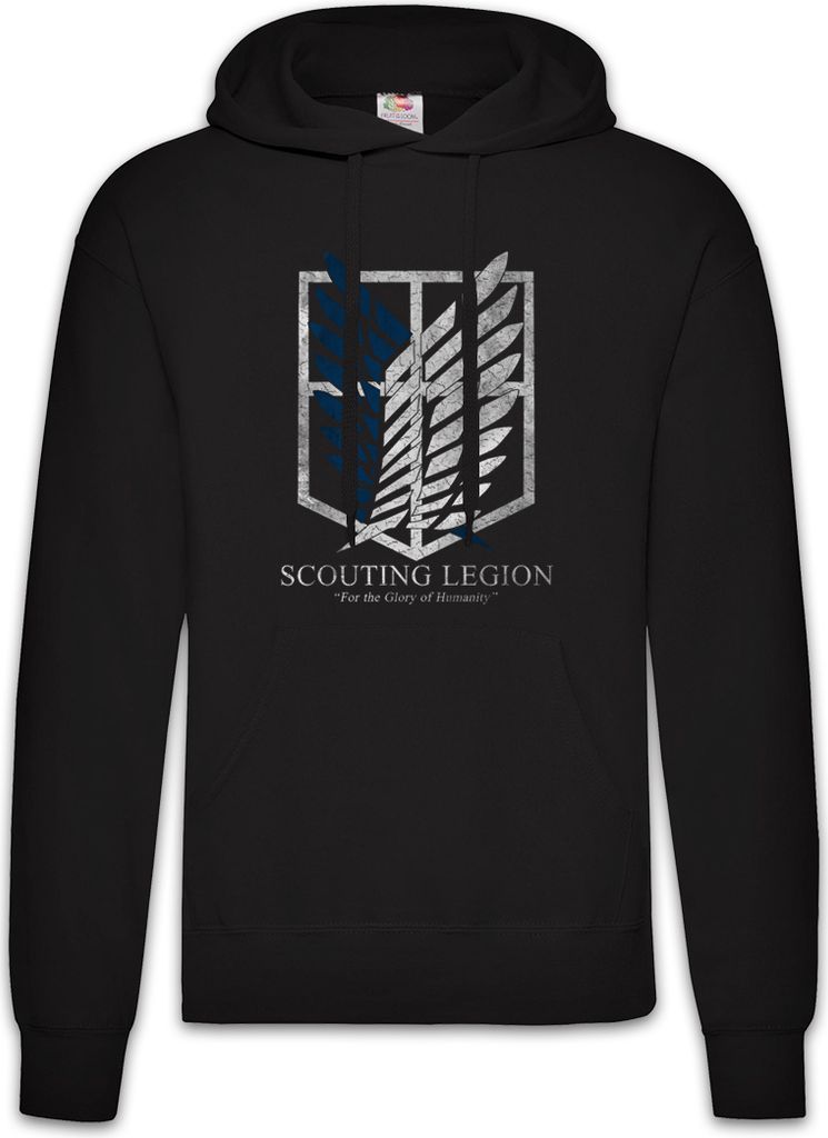 Urban Backwoods Scouting Legion, Herren Hoodie, Farbe: Schwarz, Größe: 4XL