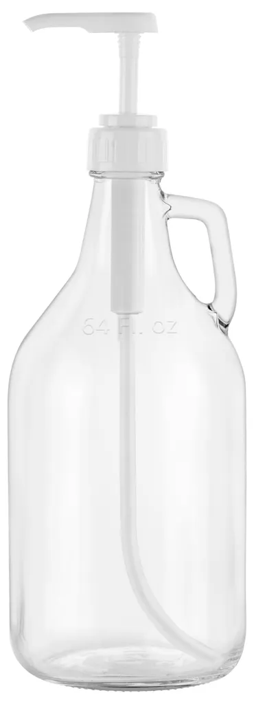 Distributeur de lessive en verre transparent 1,9L avec pompe de dosage