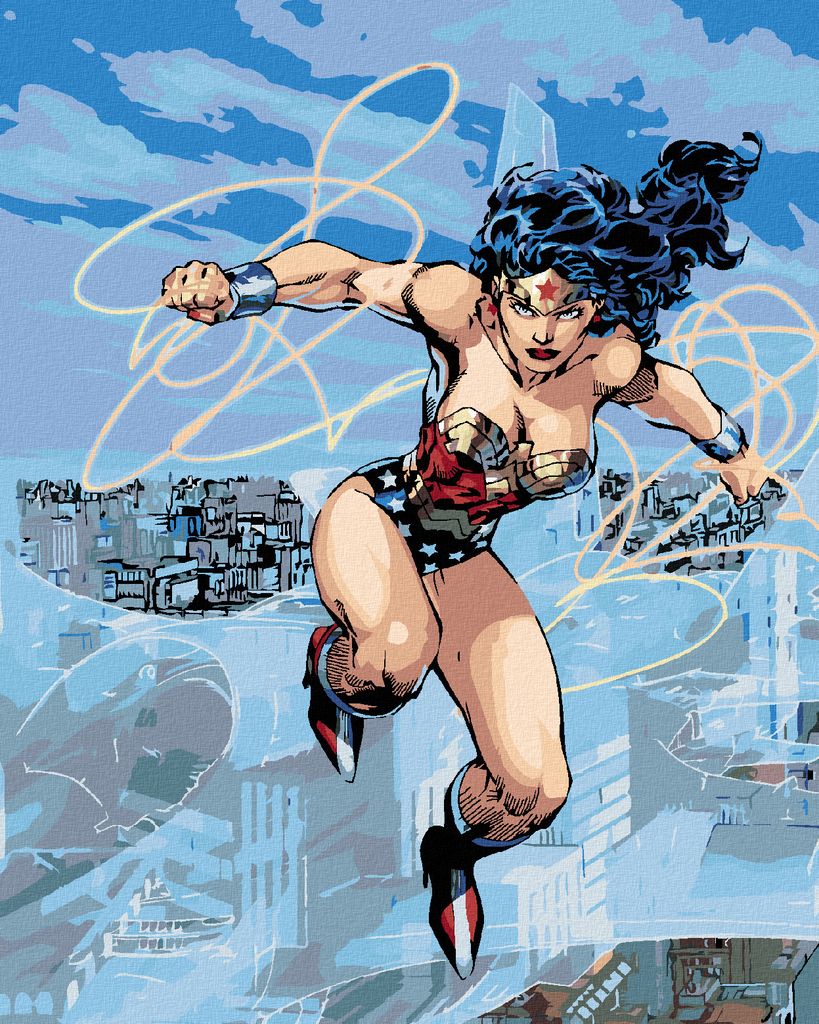 Zuty - Malen nach Zahlen - WONDER WOMAN UND EIN LASO IM Produktbild 