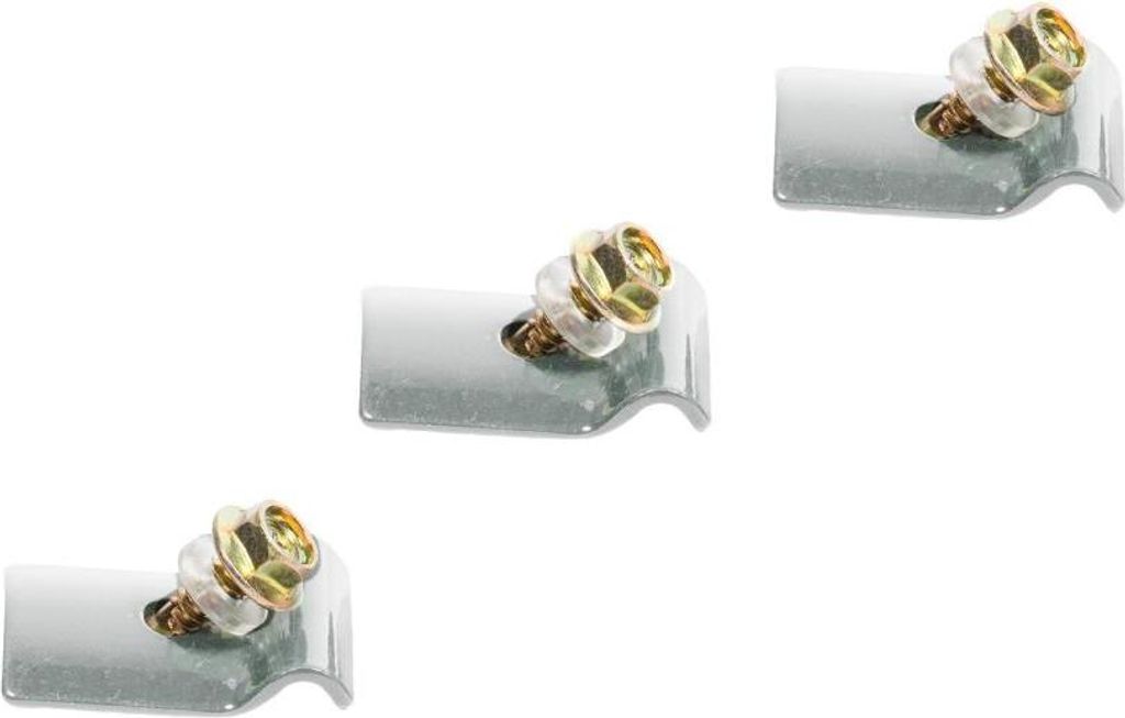 3x Spanndrahthalter mit Schrauben aus Metall zink