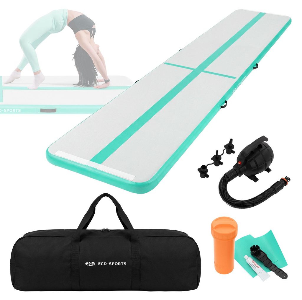 ECD Germany Aufblasbare Gymnastikmatte Turnmatte Airtrack Produktbild 