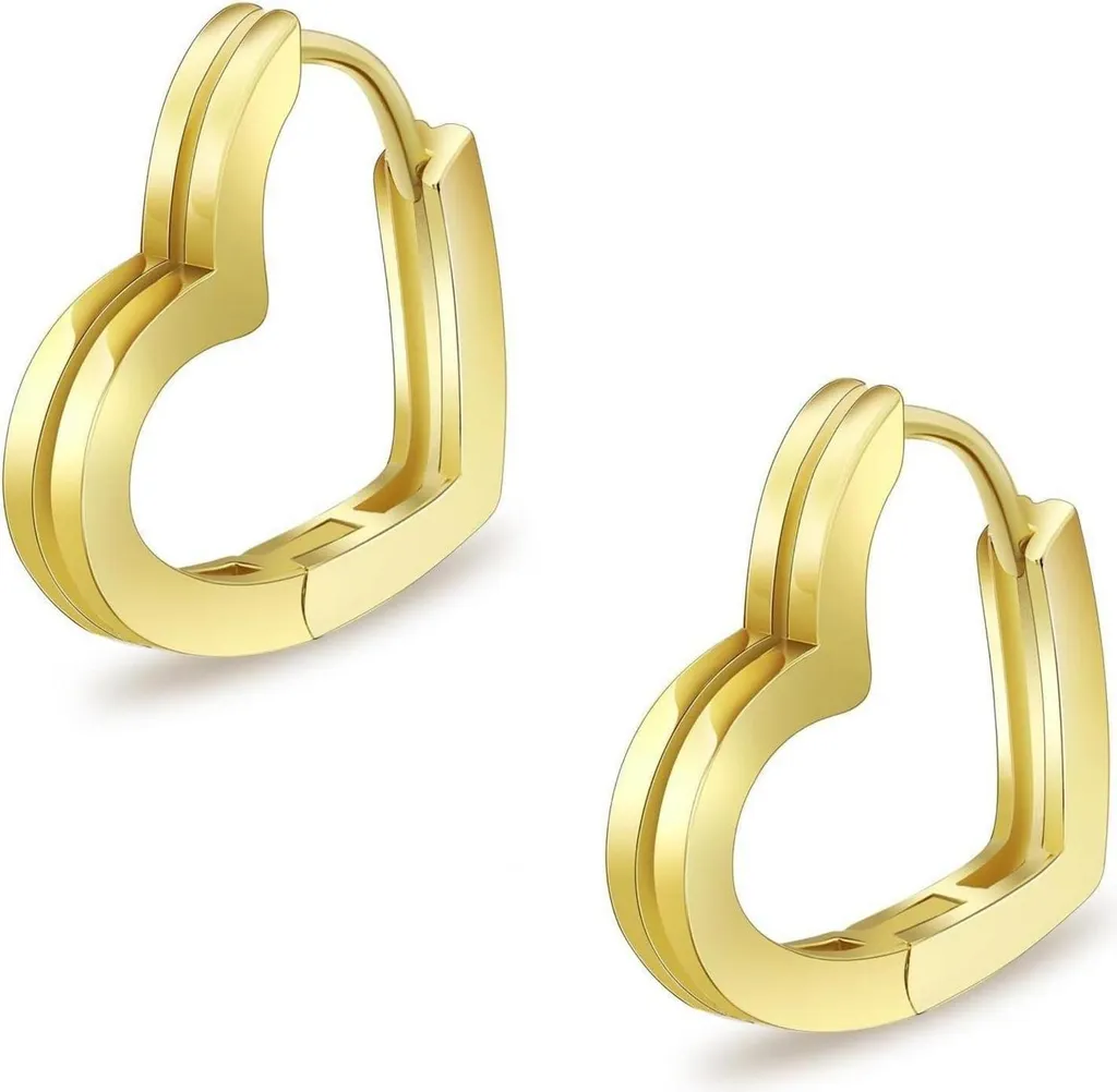 Orecchini Cerchi Cuore 15mm Argento 925 Moissanite - Eleganza Pura