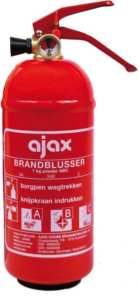 Ajax – Pulverlöscher – Enthält Wandmontage – 1 KG