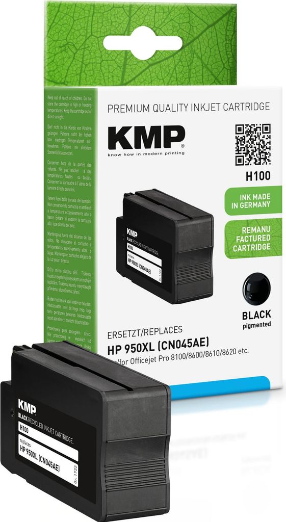 KMP Patrone HP CN045AE NR.950XL black 2300 S. H100 refilled Produktbild 