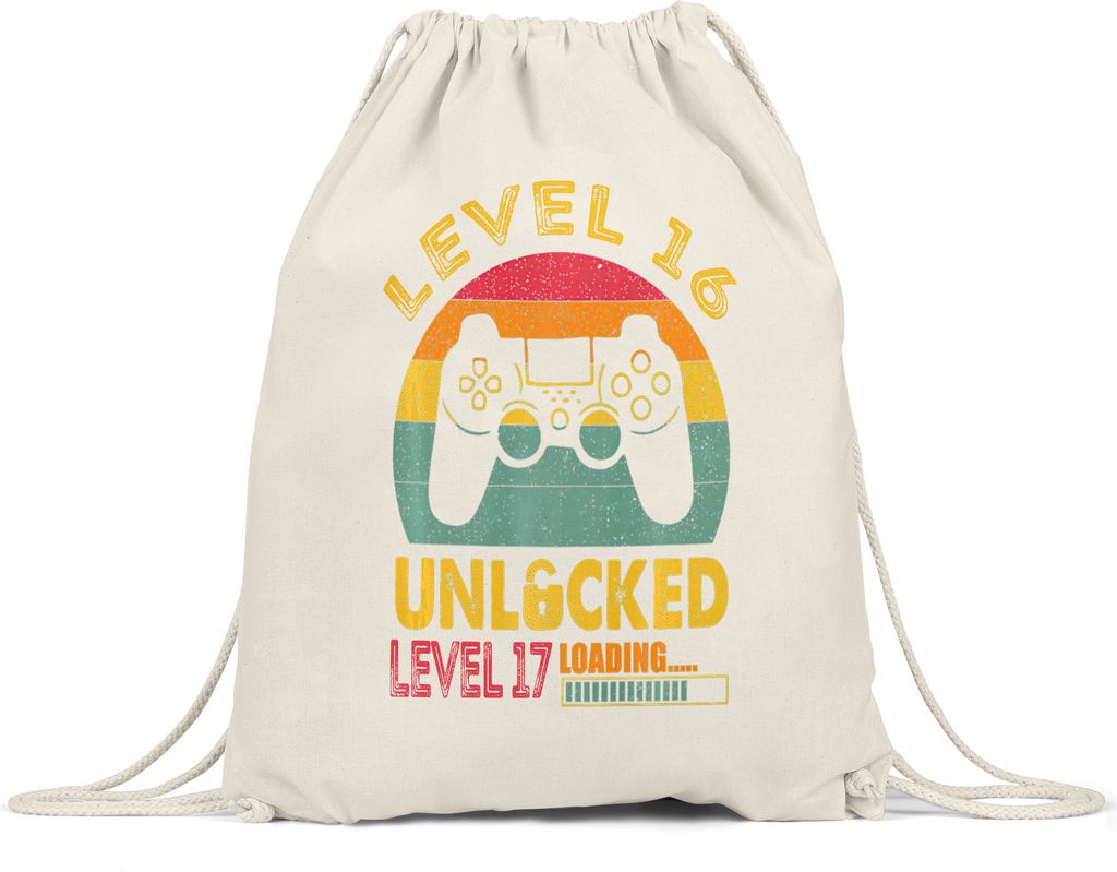 Level 16 Unlocked Level 17 Loading Turnbeutel Gymsack  Produktbild 