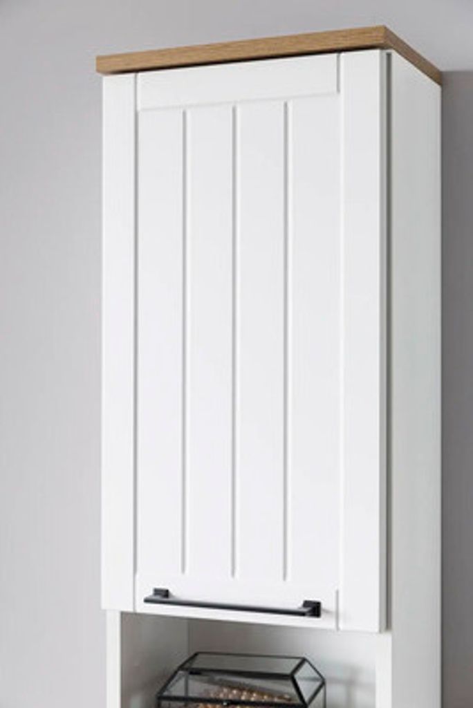 MÖBELPARTNER Badschrank Jelda 154220 eiche landhaus, weiß 30,3 x 32,6 x 180,9 cm