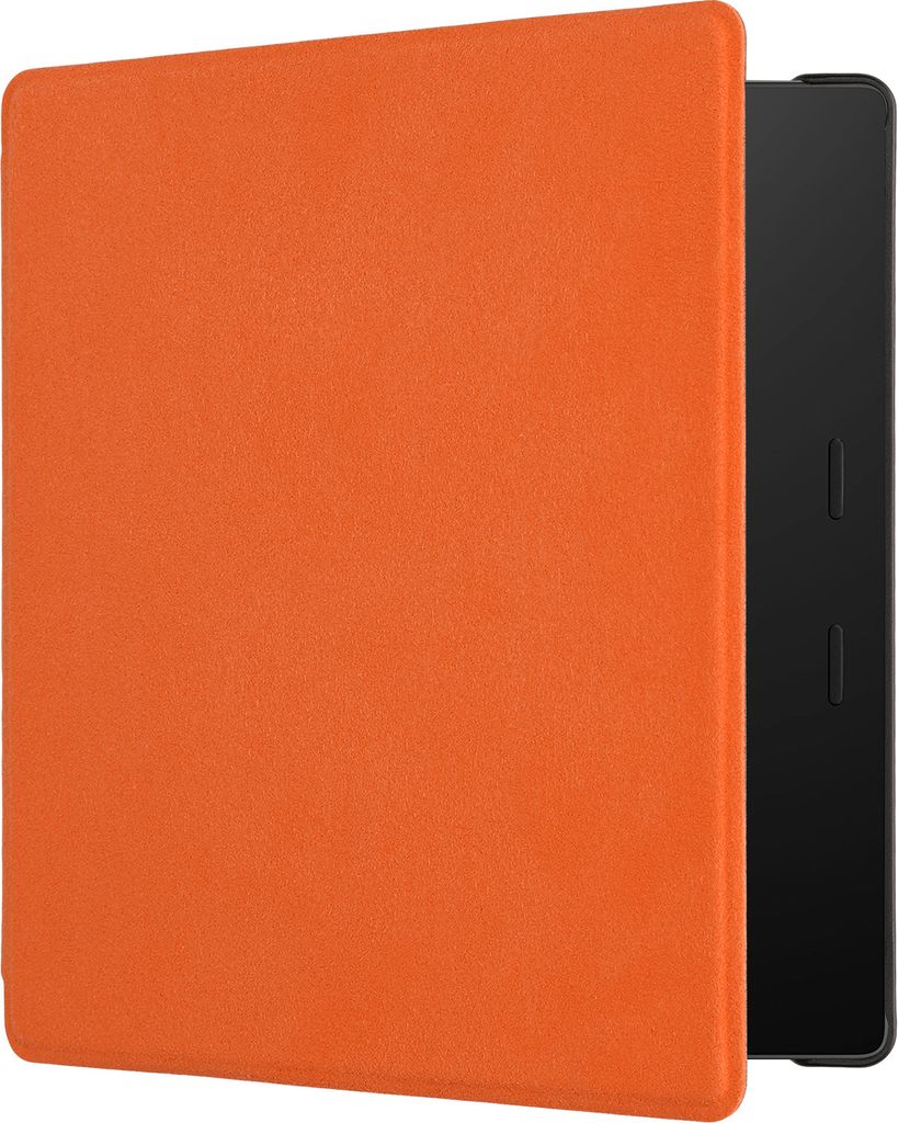 kwmobile Klapphülle kompatibel mit Amazon Kindle Oasis 10. Generation Hülle - Flipcase für den eReader aus Mikrofaser - Orange