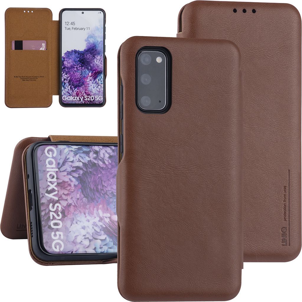 Samsung Galaxy S20 Brown Book type case - Card Holder