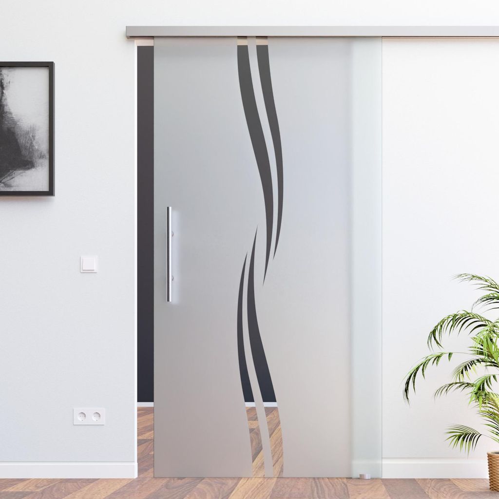 Glas Schiebetür Glasschiebetür SoftStop 900 x 2050 mm Produktbild 