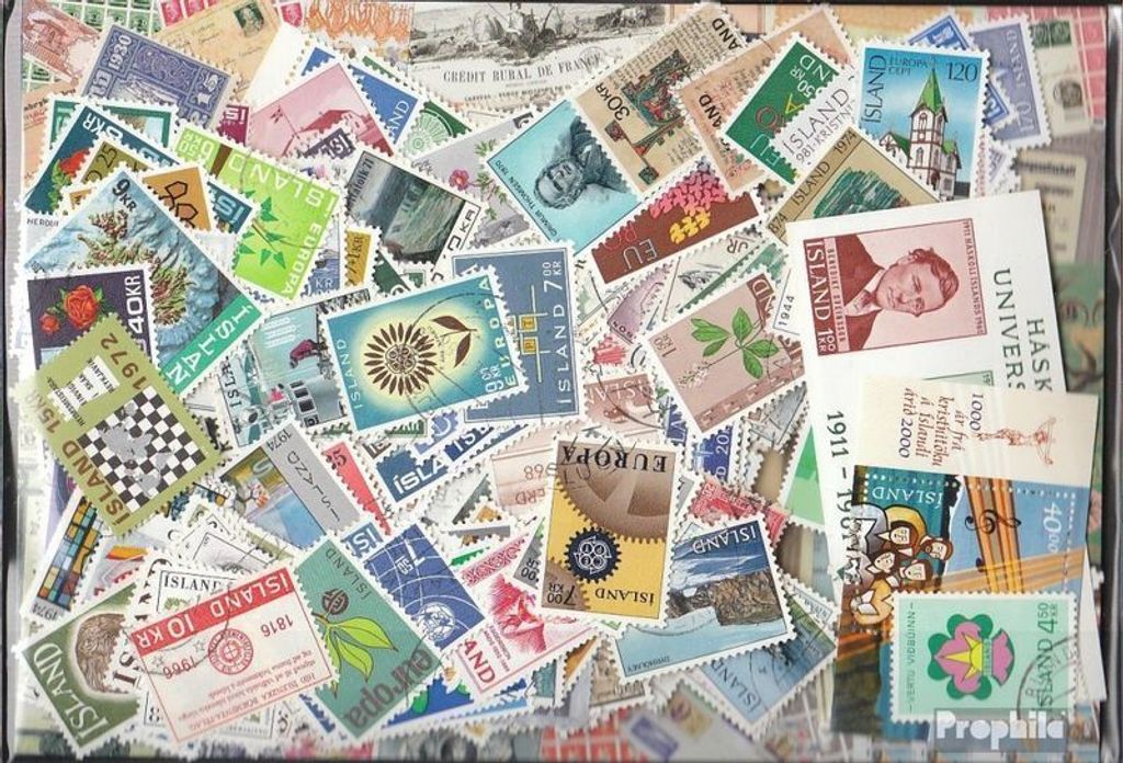 Briefmarken Island 500 verschiedene Marken