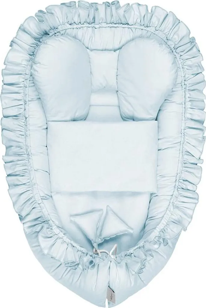 Réducteur de lit bébé nid d'ange turquoise Belisima PURE et doudou