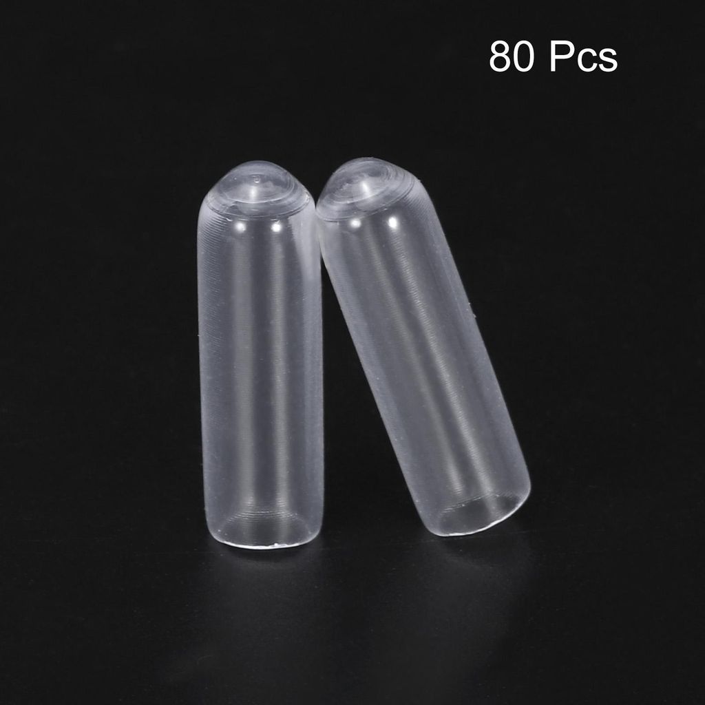 80 Stš¹ck Gummi Endkappen 4 mm ID Runde Gummikappen Abdeckung Schraubengewinde Schutzkappen Rundrohr Endkappen Bolzenkappen Gewindeschutz fš¹r ...