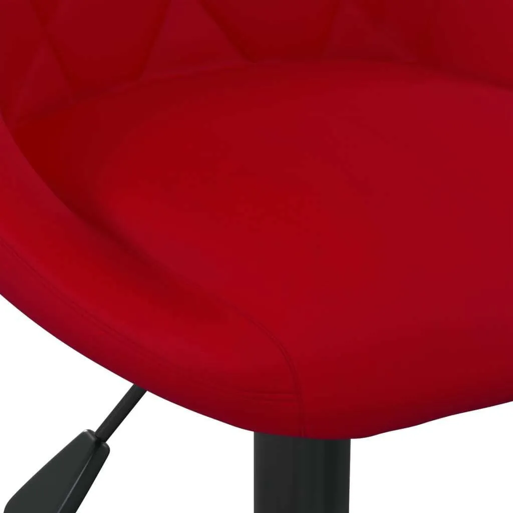 Sgabello da Bar in Velluto Rosso Vino: Seduta Vintage Design Elegante - 7