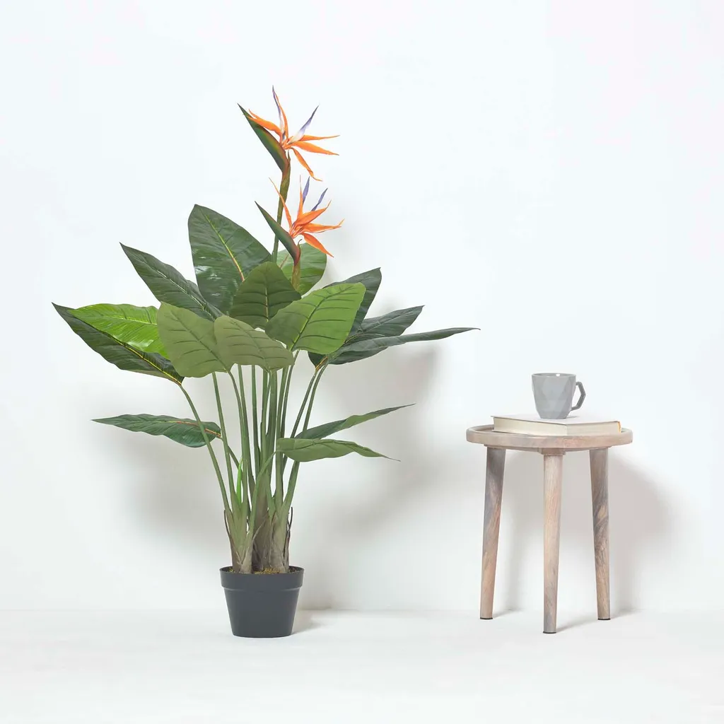 Pianta Uccello del Paradiso Artificiale 120cm Homescapes Decor - 2
