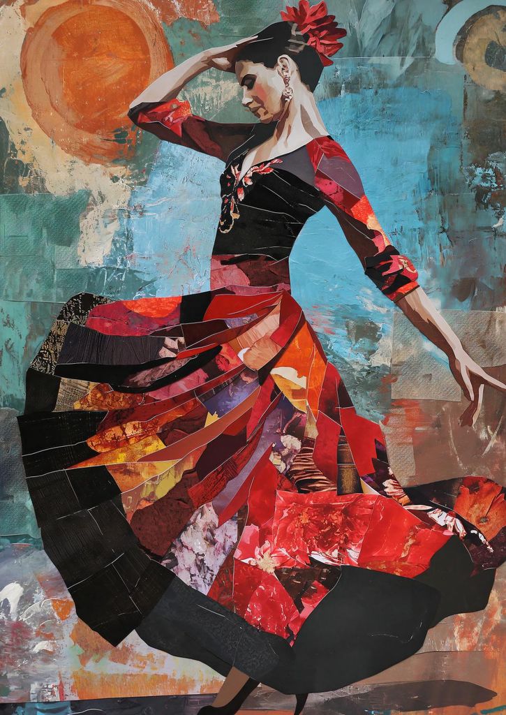 Plakat 29,7x42cm Flamenco-Tanz