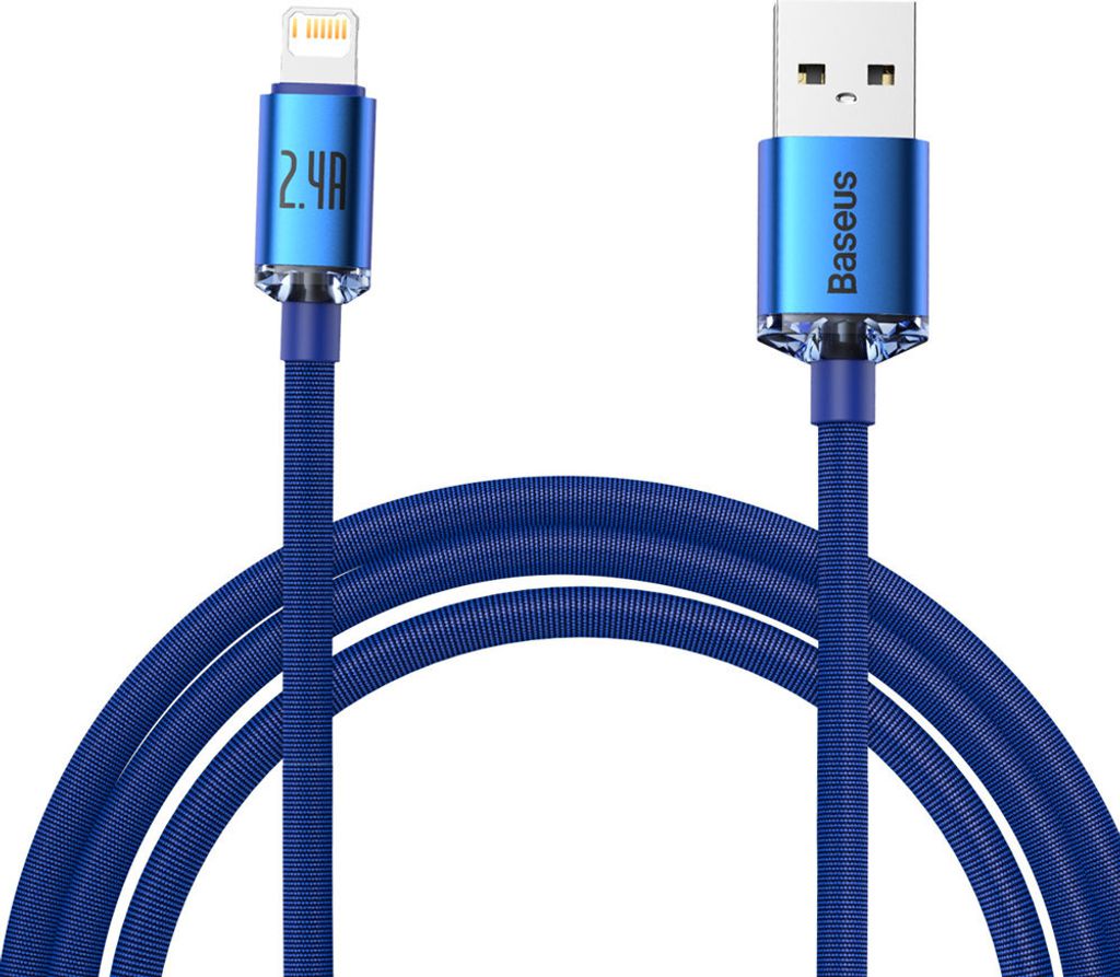 Baseus Blitzladekabel USB-Lightning 2m Blau Produktbild 