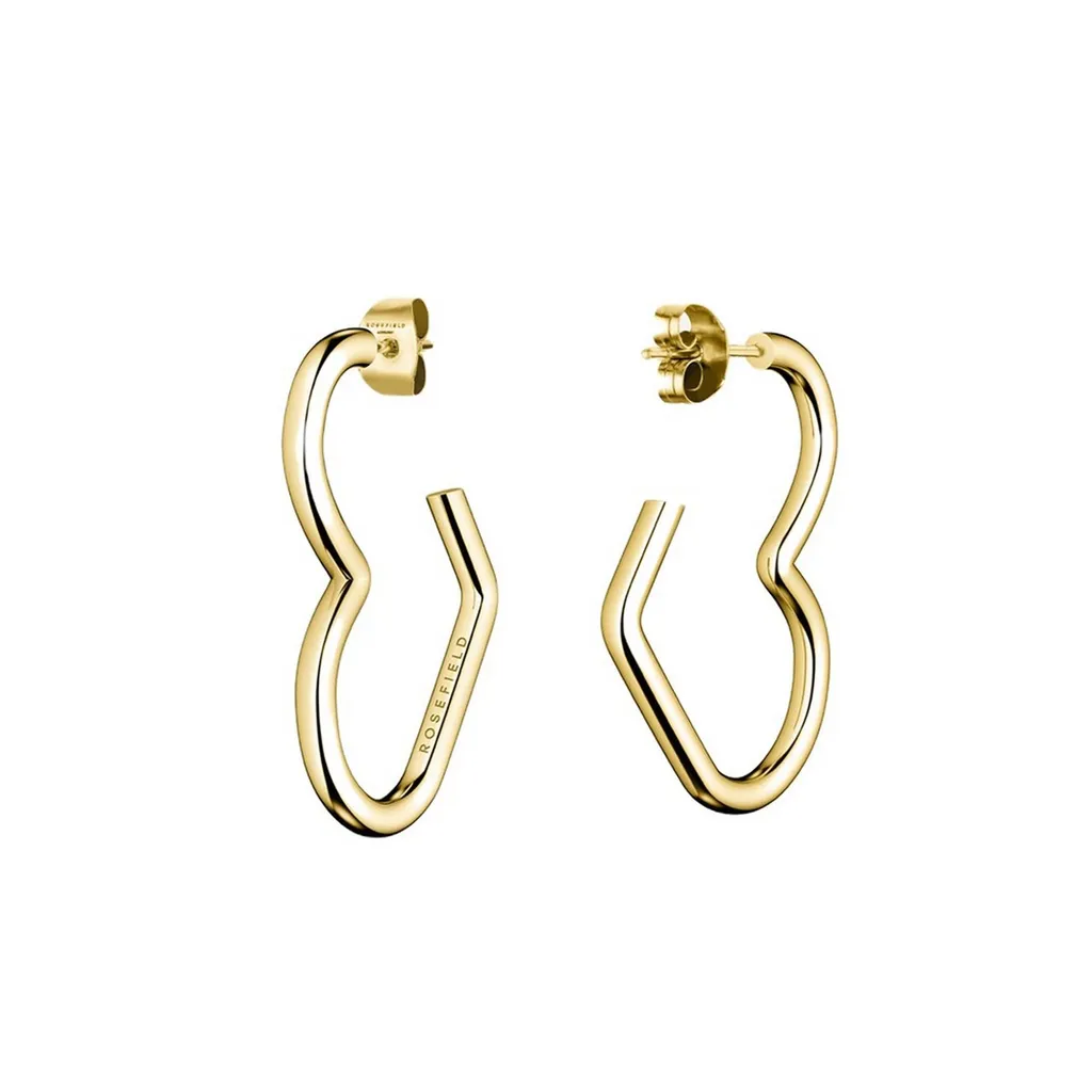 Boucles d'oreilles cœur dorées hypoallergéniques et légères - 2