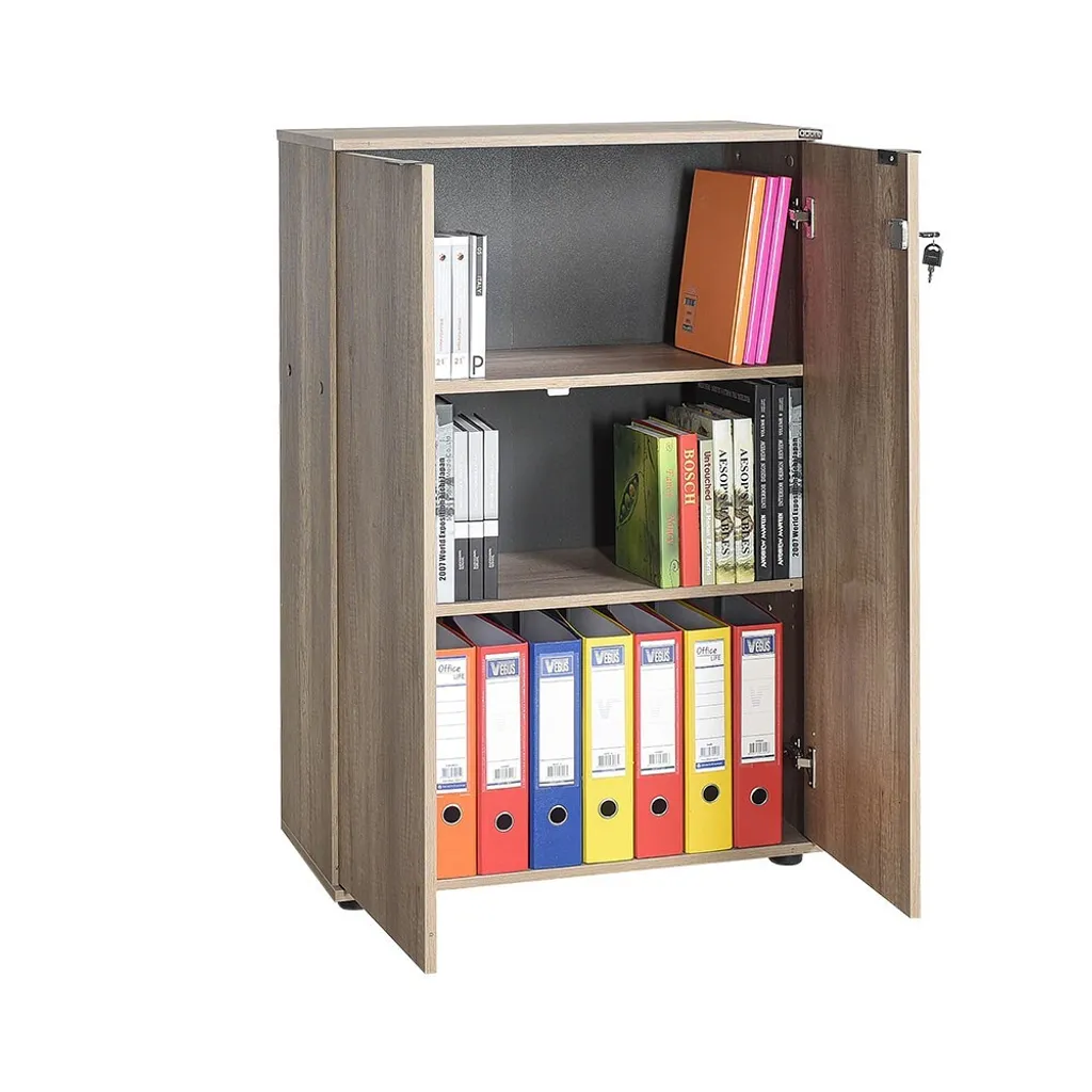 Bibliothèque Noyer Clair 109 cm : Solution Rangement Gain de Place - 3