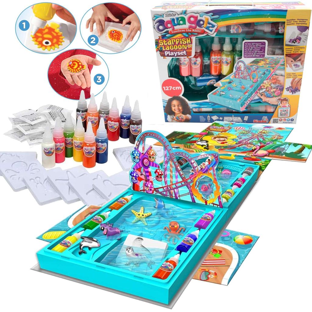 Simba- Aquagelz PlaySet StarfIsh, crea figure morbide in Immagine del prodotto 
