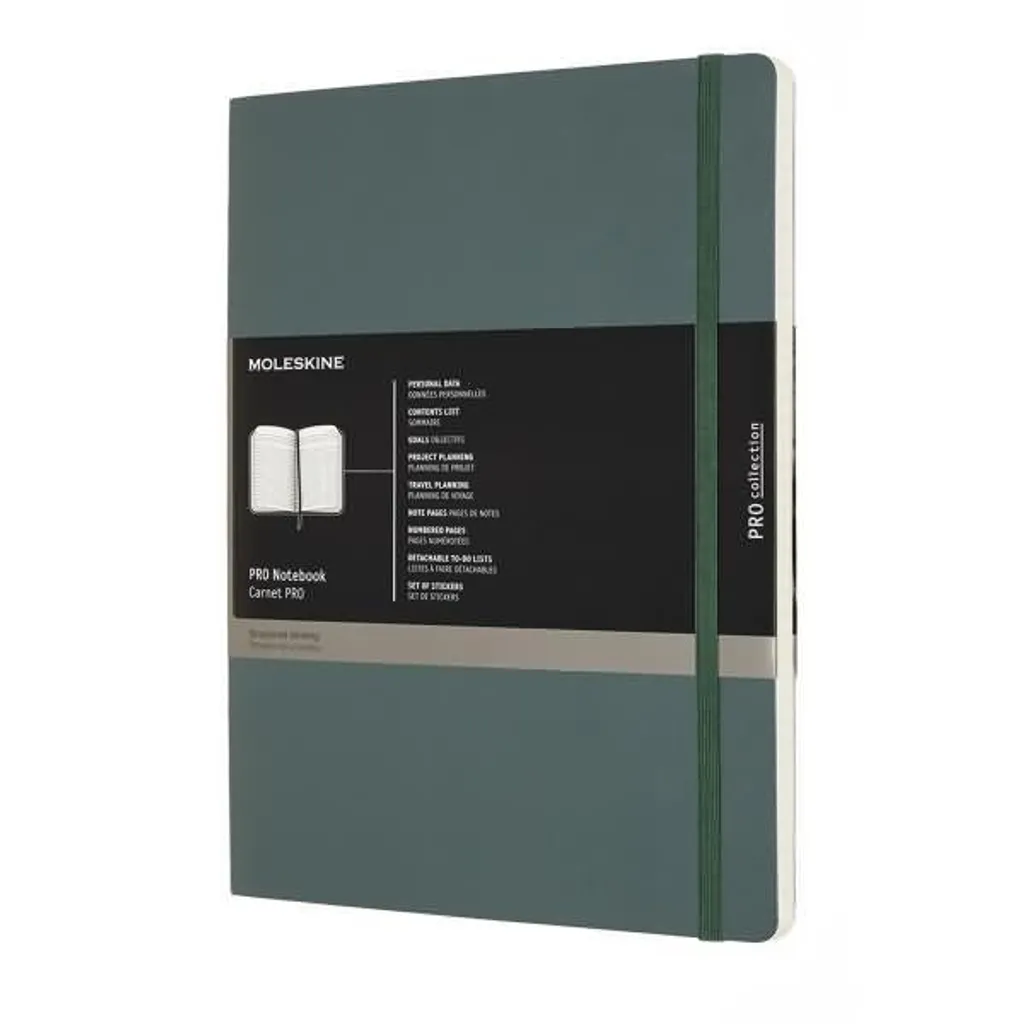 Carnet Moleskine Pro XL Couverture Souple Vert Forêt Grand Format
