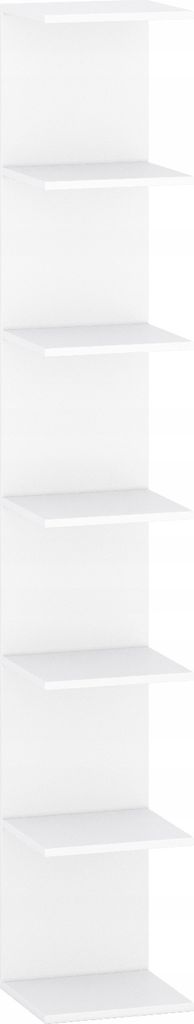 Wandregal weiß Farbe 190 cm Bücherregal für Wohnzimmer Produktbild 