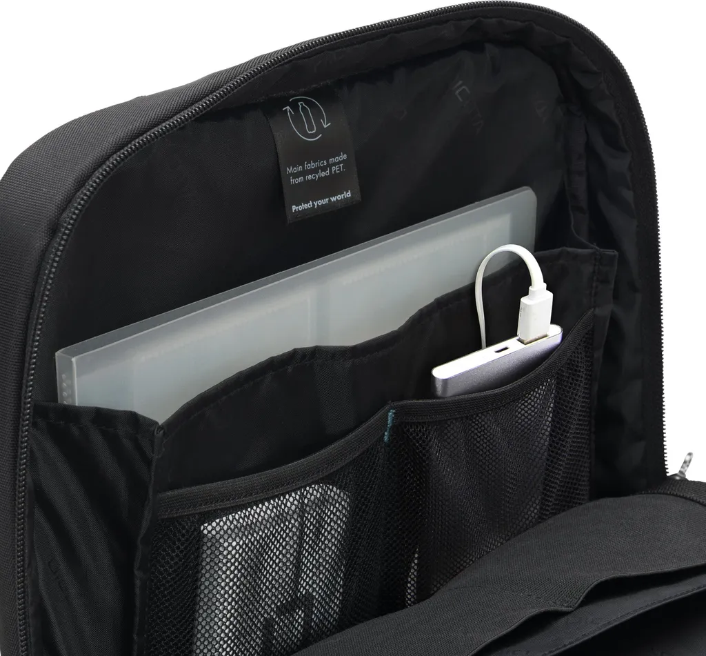 Dicota ECO Sac à dos Slim Pro 12-14.1 noir - Protection PC Ultra-fine