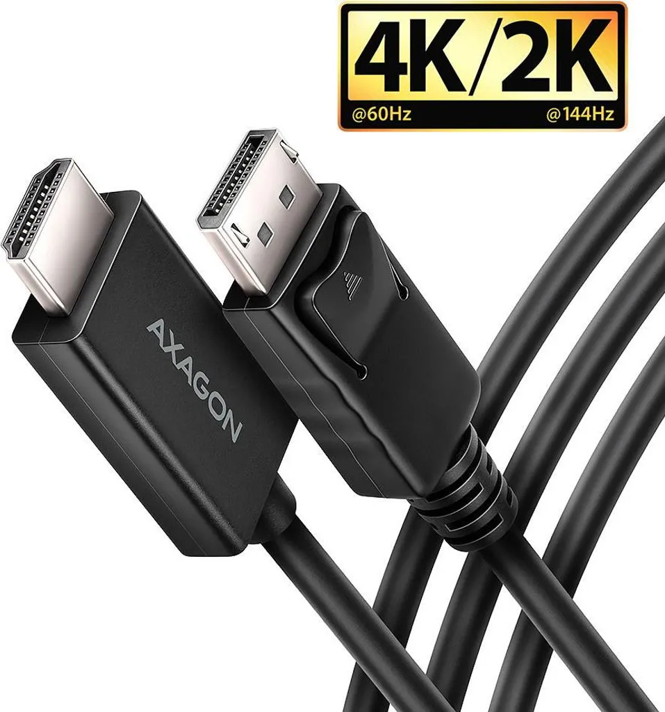 Axagon RVD-HI20C2 Cavo Attivo DP HDMI 1.8m 4K 60Hz HDR Pro