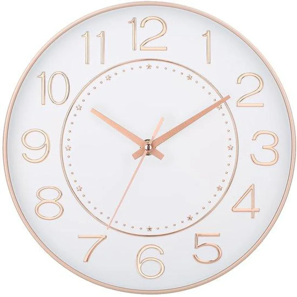 Horloge murale blanche pour bureau ou chambre, lecture facile de l'heure