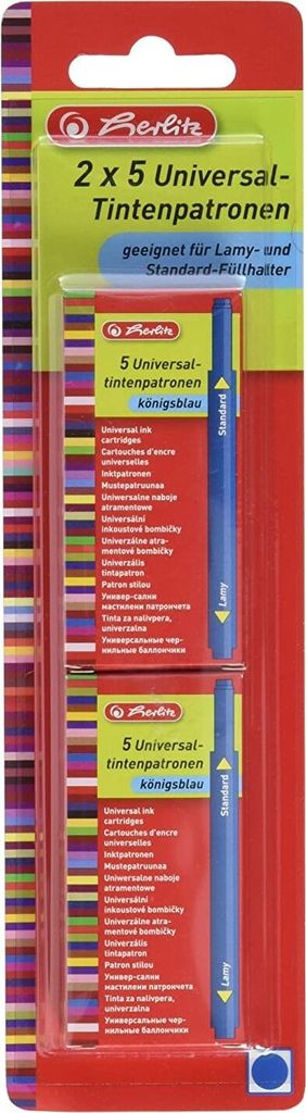 Herlitz Tintenpatronen universal 2x 5 Stück blau Immagine del prodotto 