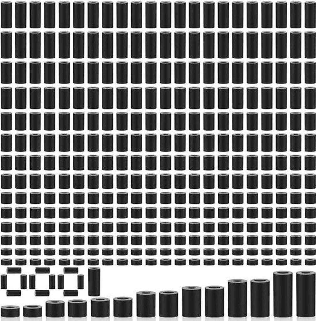 Entretoise Ronde Noire Isolante - Lot de 1000 Pièces pour le Bricolage