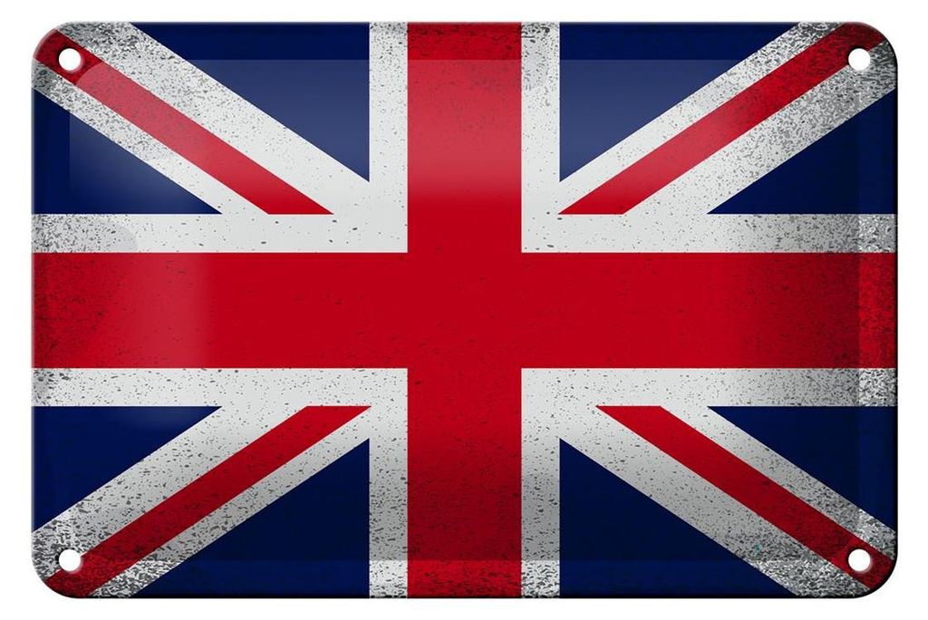Blechschild Flagge Union Jack 18x12cm United Kingdom Vintag Dekoration