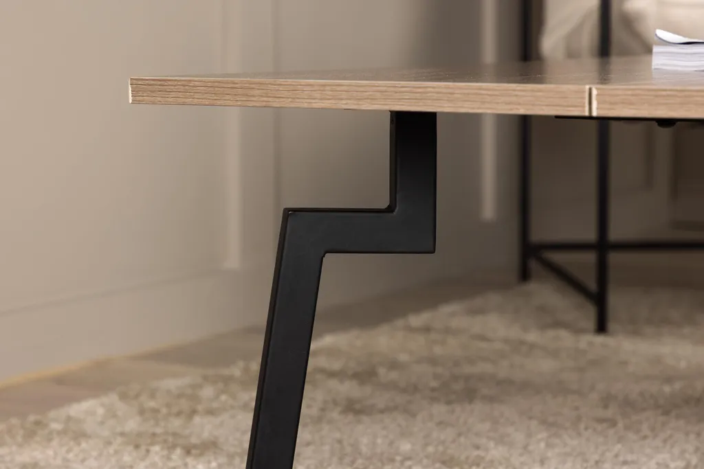 Bethan Table Basse Noyer au Design Scandinave et Structure Renforcée - 12