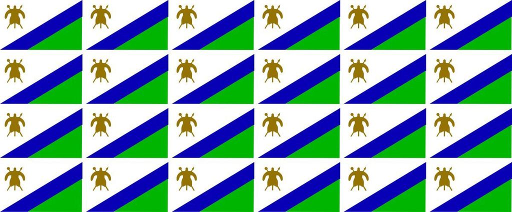 Mini Aufkleber Set - Pack glatt - 33x20mm - selbstklebender Sticker - Lesotho - Flagge / Banner / Standarte fürs Auto, Büro, zu Hause und die Sch...