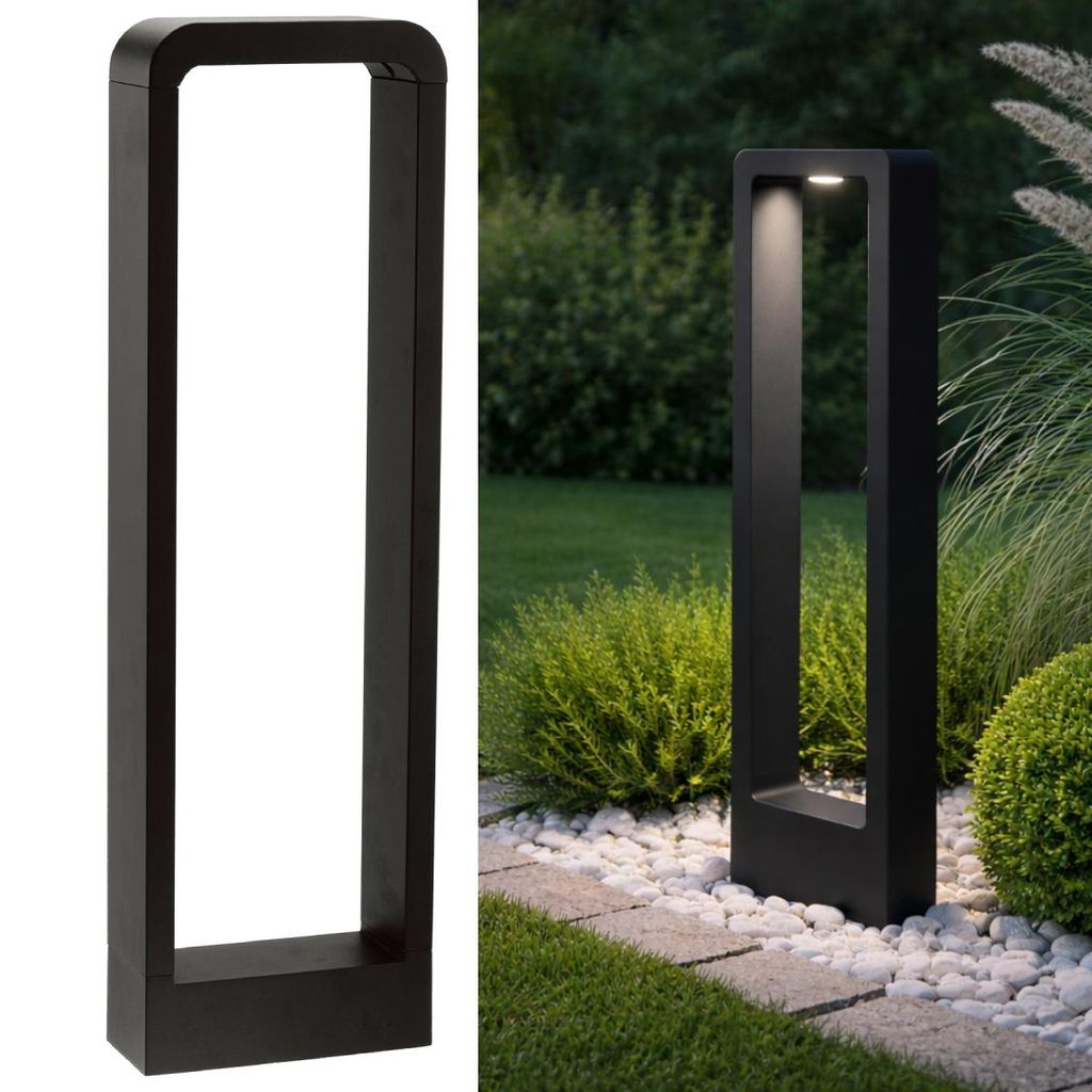 LUMILED Pollerleuchte Außenstehleuchte 60cm Stehlampe Außenleuchte Außenbeleuchtung Wegeleuchte LED IP44 spritzwasserdicht 4000K Neutralweiß